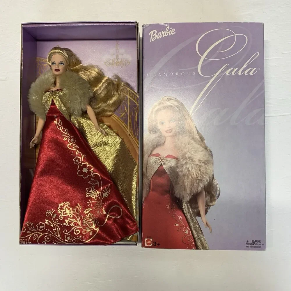 Barbie Glamorous Gala B2722  NEW in Original BOX Collector Red Gold Gown